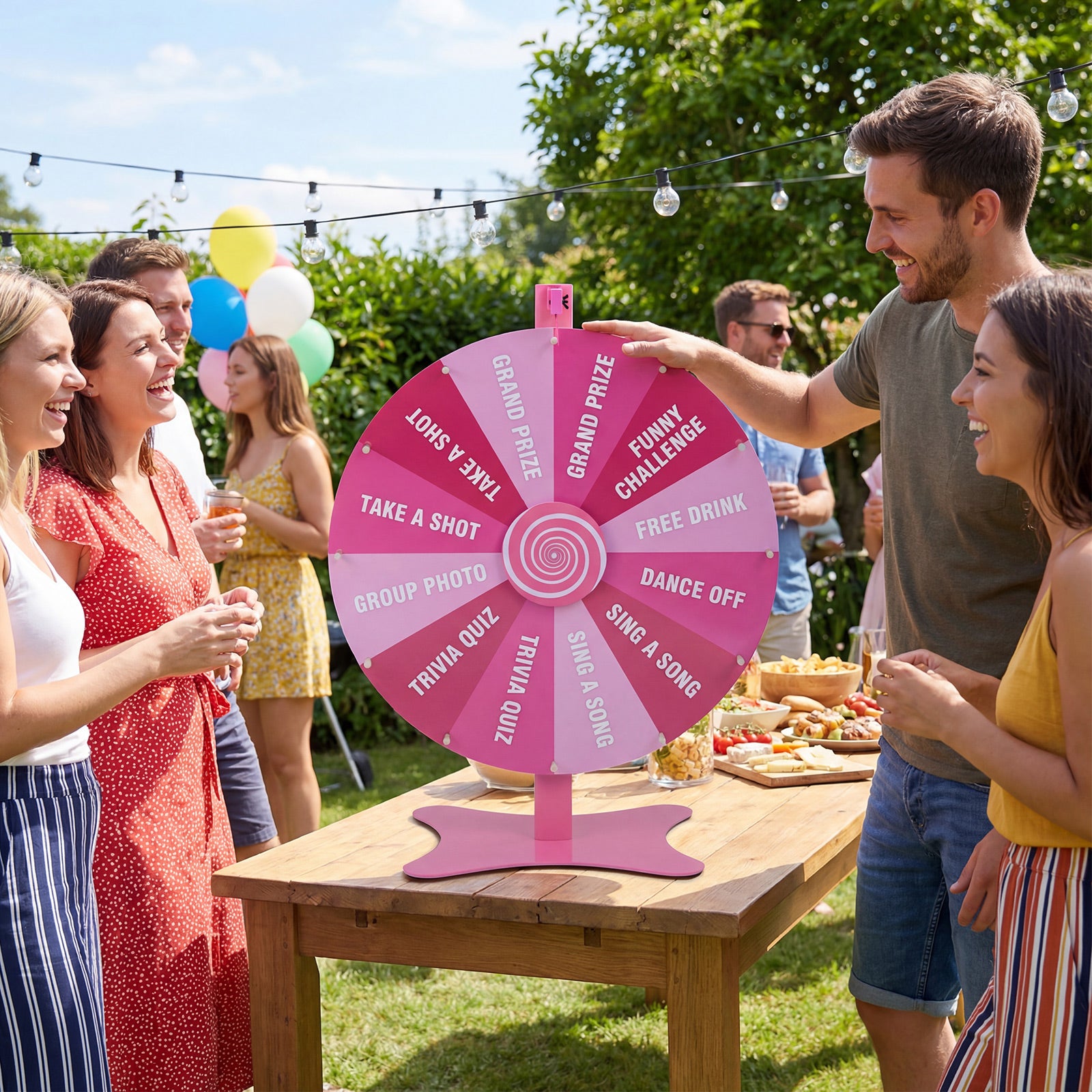 24 Inch Prize Wheel With Blackboard Marker, Eraser Game Room at Gallery Canada