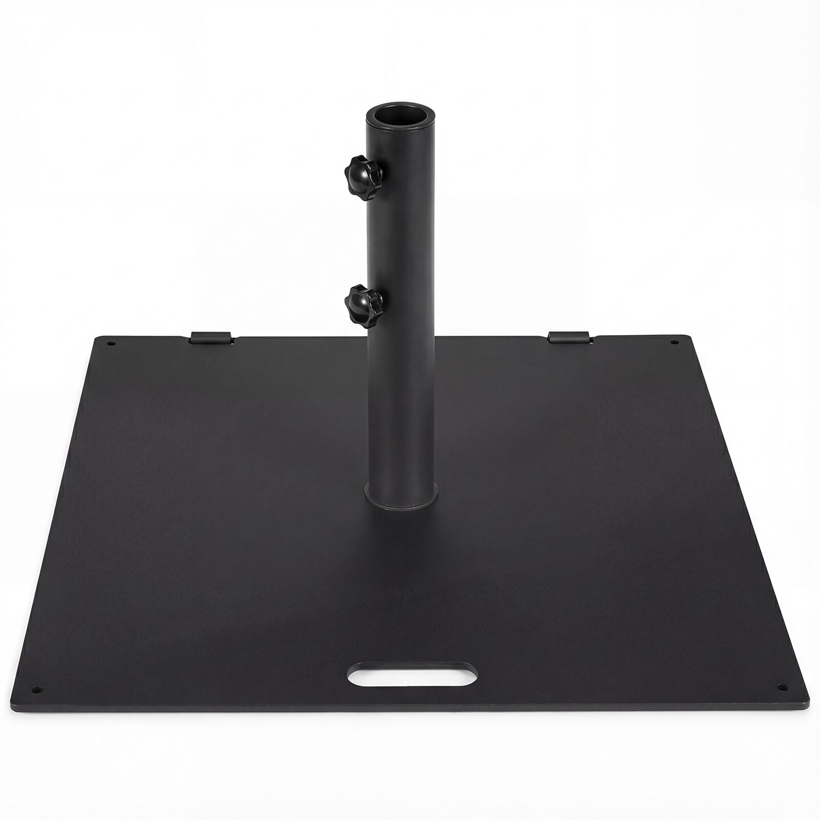 24 Inch Square Patio Umbrella Base 50 LBS Weighted, Black Outdoor Umbrella Bases Black at Gallery Canada