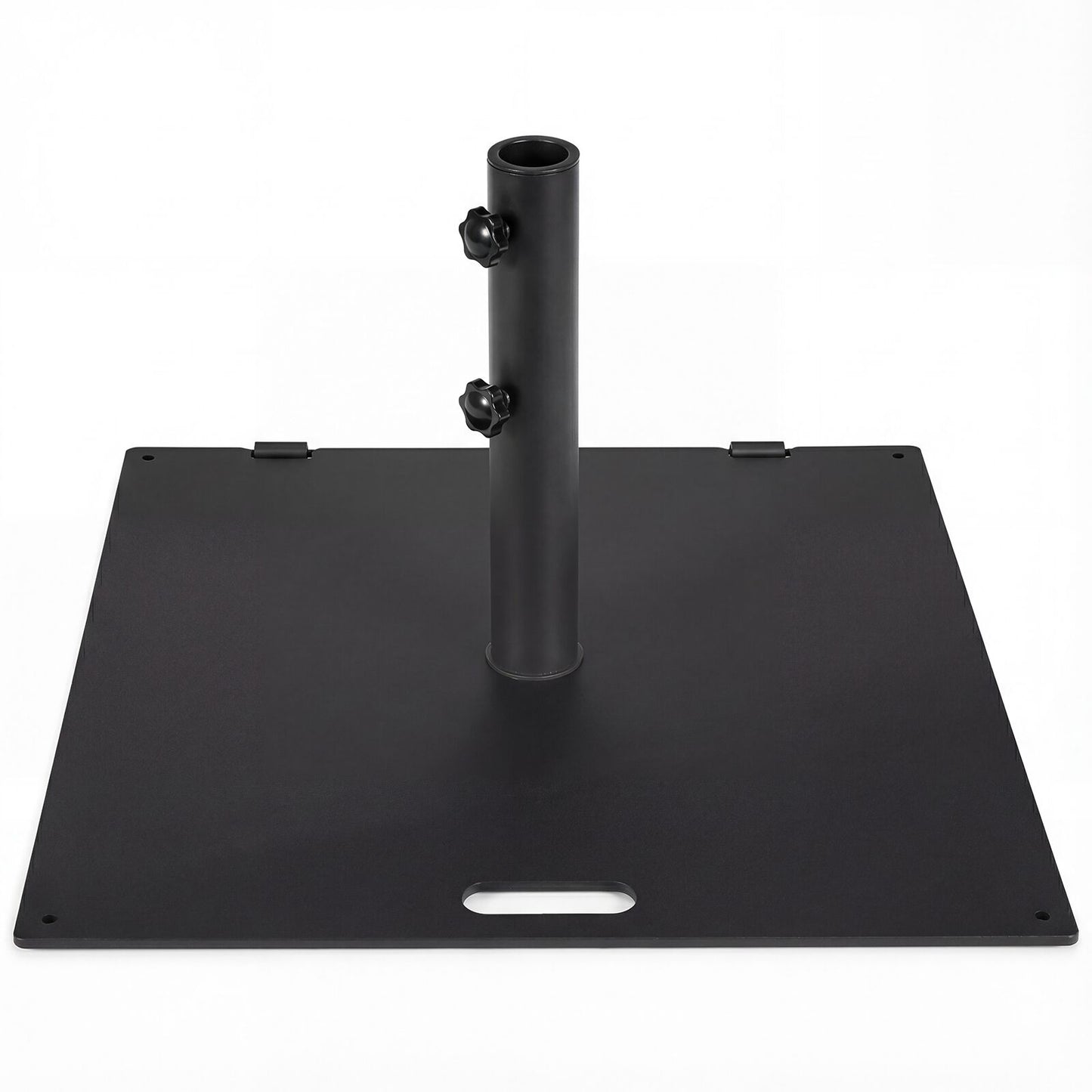 24 Inch Square Patio Umbrella Base 50 LBS Weighted, Black Outdoor Umbrella Bases Black at Gallery Canada