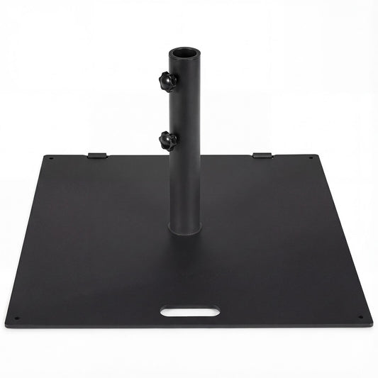 24 Inch Square Patio Umbrella Base 50 LBS Weighted, Black