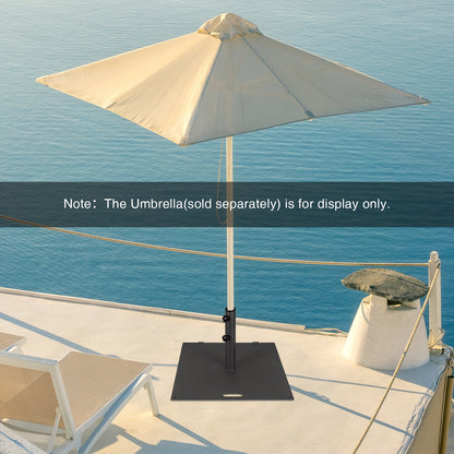 24 Inch Square Patio Umbrella Base 50 LBS Weighted, Black Outdoor Umbrella Bases at Gallery Canada