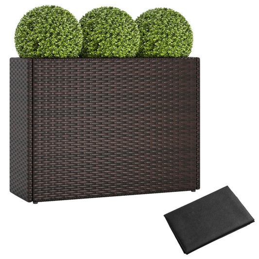 24 Inch Raised Garden Bed, All-Weather PE Rattan Wicker Flowerpot With Liner Raised Garden Beds Options at Gallery Canada