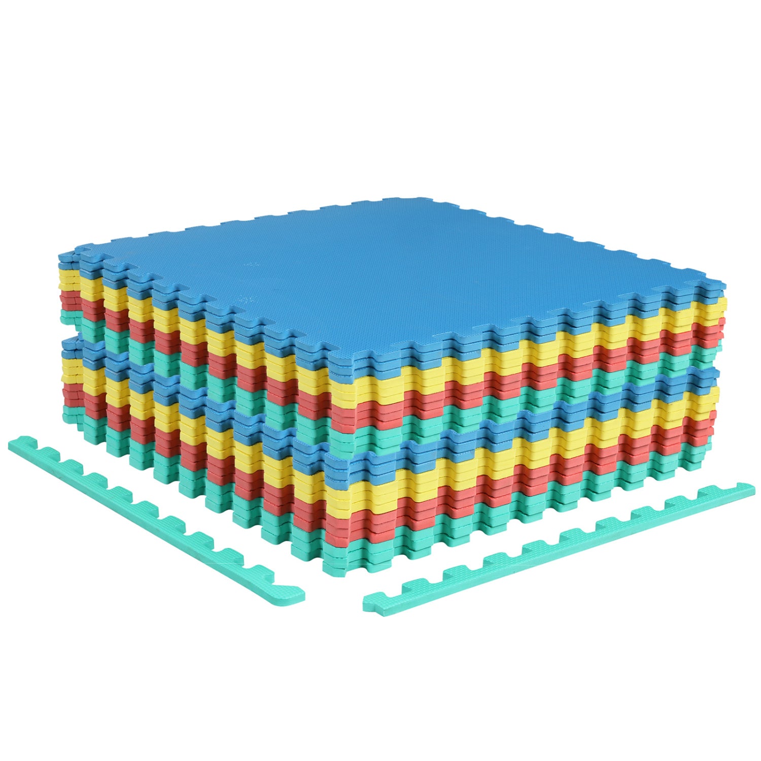 24 Pack Non-Slip Protective Interlocking EVA Foam Floor Tiles, Multicolor Decorative Fencing & Flooring Multicolor at Gallery Canada