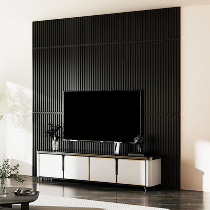 PVC Slat Wall Panels, 24-Pack, Interior Wall Decoration, Black Decorative Accessories at Gallery Canada