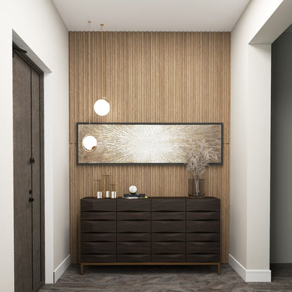 PVC Slat Wall Panels, 24-Pack, Interior Wall Decor, Walnut Decorative Accessories at Gallery Canada