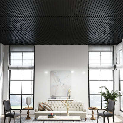 PVC Slat Wall Panels, 24-Pack, Interior Wall Decoration, Black Decorative Accessories at Gallery Canada