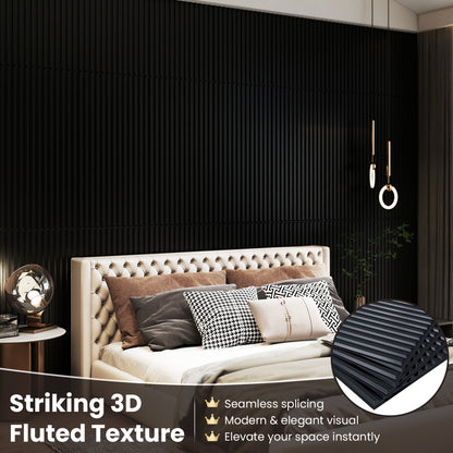 PVC Slat Wall Panels, 24-Pack, Interior Wall Decoration, Black Decorative Accessories at Gallery Canada