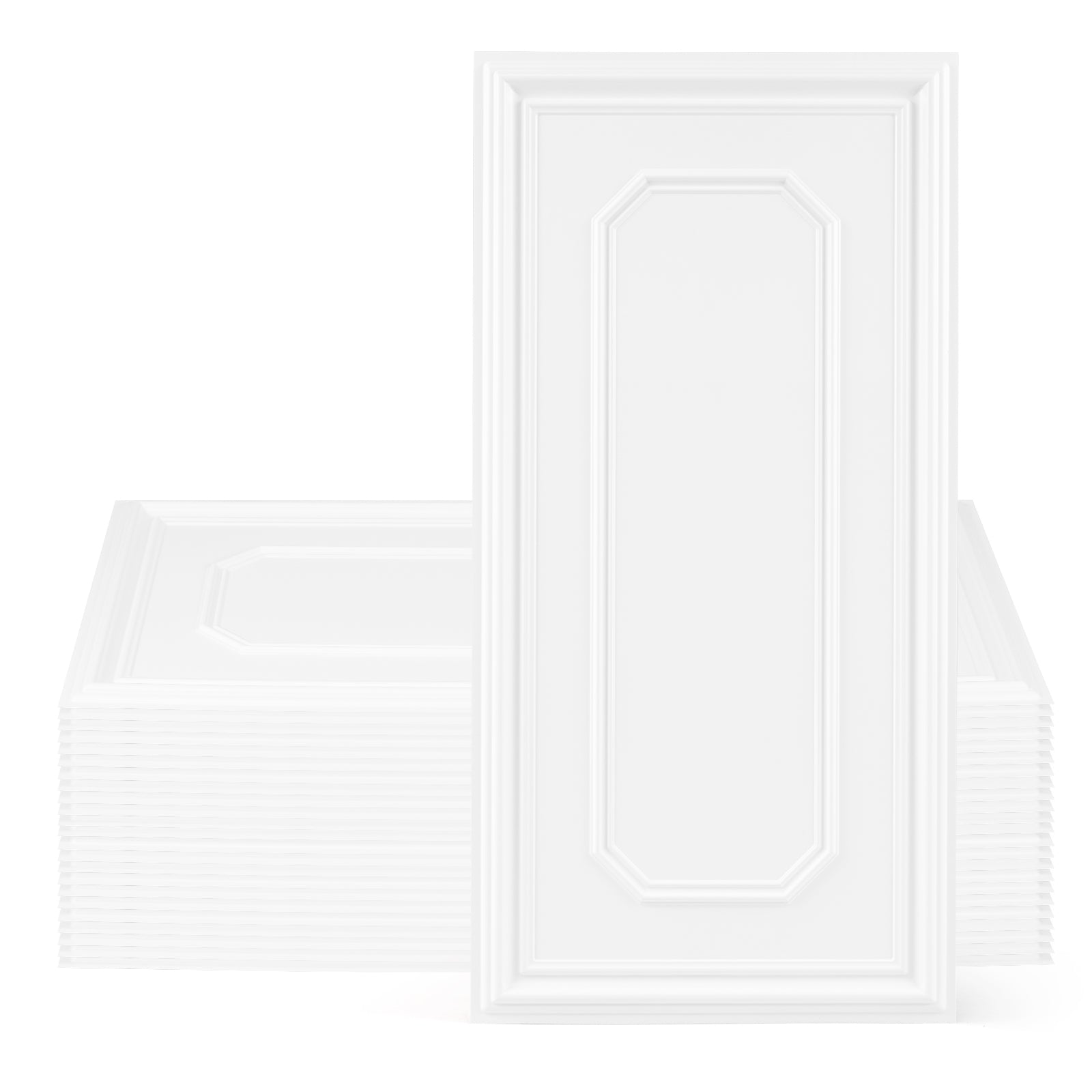24 Pcs PVC Ceiling Tiles, Decorative Covering Panels Decorative Accessories White at Gallery Canada
