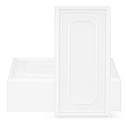 24 Pcs PVC Ceiling Tiles, Decorative Covering Panels Decorative Accessories White at Gallery Canada