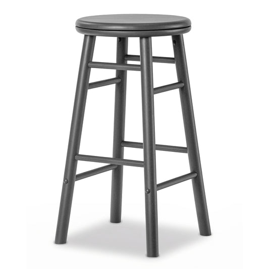 24" Swivel Bar Stools Set of 2, Gray Bar Stools Gray at Gallery Canada