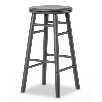 24" Swivel Bar Stools Set of 2, Gray Bar Stools Gray at Gallery Canada