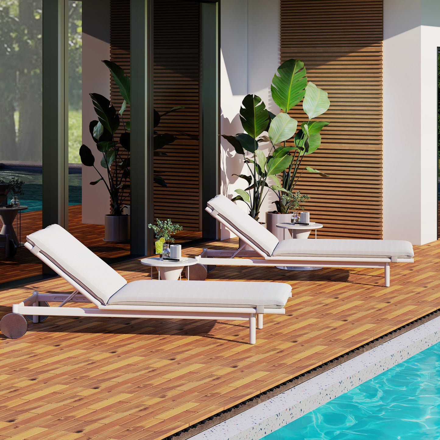 24 x 12 Inch 12 Pieces Acacia Wood Interlocking Deck Tiles with Waterproof Design, Natural Decorative Fencing & Flooring at Gallery Canada