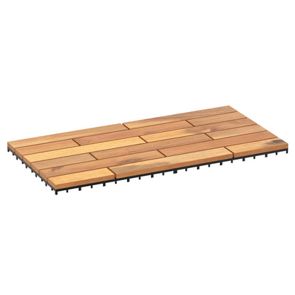24 x 12 Inch 36 Pieces Acacia Wood Interlocking Deck Tiles with Waterproof Design, Natural Decorative Fencing & Flooring at Gallery Canada