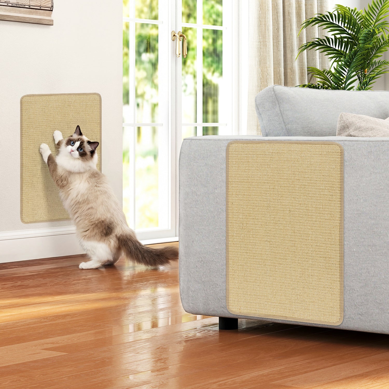24 x 16 Inch Cat Scratcher Mat Set, 6-Piece Cat Trees Condos & Scratchers at Gallery Canada