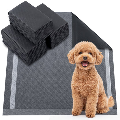 24" x 24" Dog Pee Pads, 6-Layer, Charcoal, Black Dog Supplies at Gallery Canada