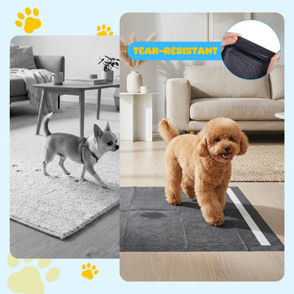 24" x 24" Dog Pee Pads, 6-Layer, Charcoal, Black Dog Supplies at Gallery Canada