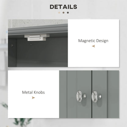 Bathroom Wall Cabinet, Medicine Cabinet, Over Toilet Storage, Grey Wall Mounted Cabinets at Gallery Canada