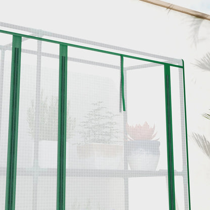 Lean-To Greenhouse, 3 Tier Shelves, 3 Roll-Up Doors, White Greenhouses at Gallery Canada