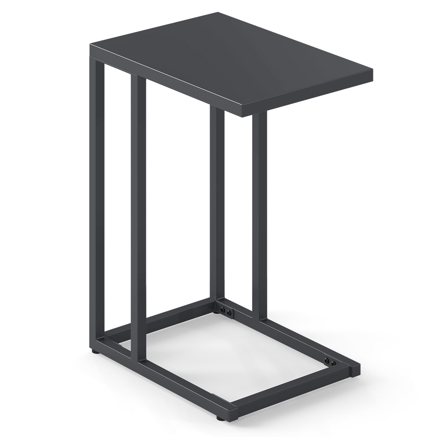C-Shaped Side Table with Adjustable Foot Pads for Living Room Bedroom, Dark Gray End & Side Tables at Gallery Canada