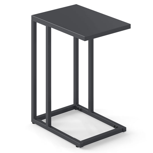 C-Shaped Side Table with Adjustable Foot Pads for Living Room Bedroom, Dark Gray End & Side Tables Dark Gray at Gallery Canada