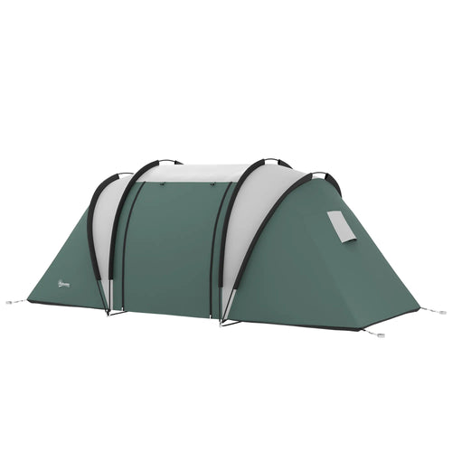 Camping Tent, 2 Bedrooms, Living Area, 3000mm Waterproof, Army Green