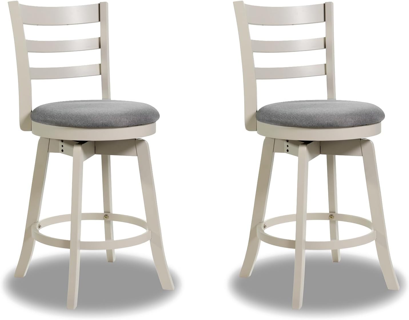 25"/30.5" Swivel Barstools Set of 2  360° Rotating Bar/Counter Height Chairs with Upholstered Seat-25 Inch