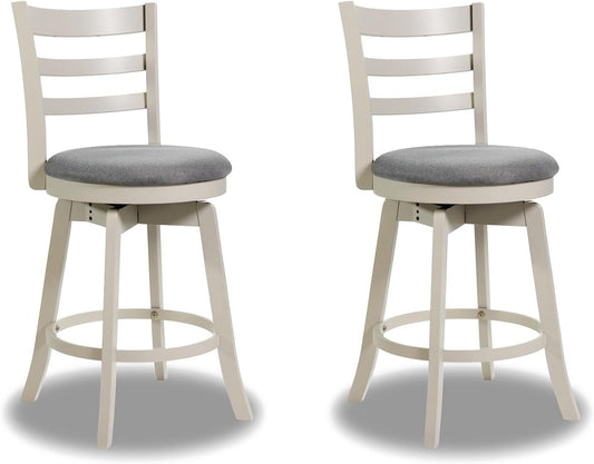 25"/30.5" Swivel Barstools Set of 2  360° Rotating Bar/Counter Height Chairs with Upholstered Seat-25 Inch
