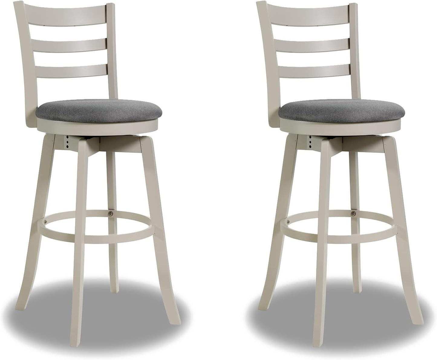 25"/30.5" Swivel Barstools Set of 2  360° Rotating Bar/Counter Height Chairs with Upholstered Seat-30.5 Inch