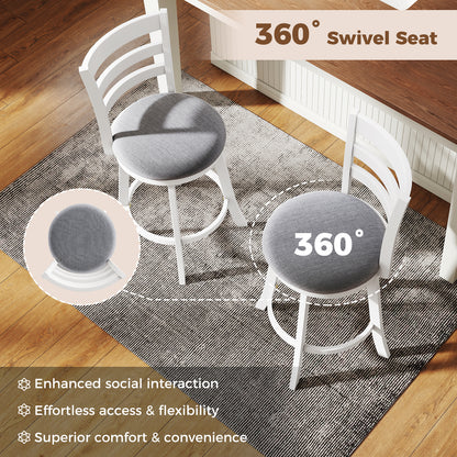 25"/30.5" Swivel Barstools Set of 2 360° Rotating Bar/Counter Height Chairs with Upholstered Seat-25 Inch Bar Stools at Gallery Canada