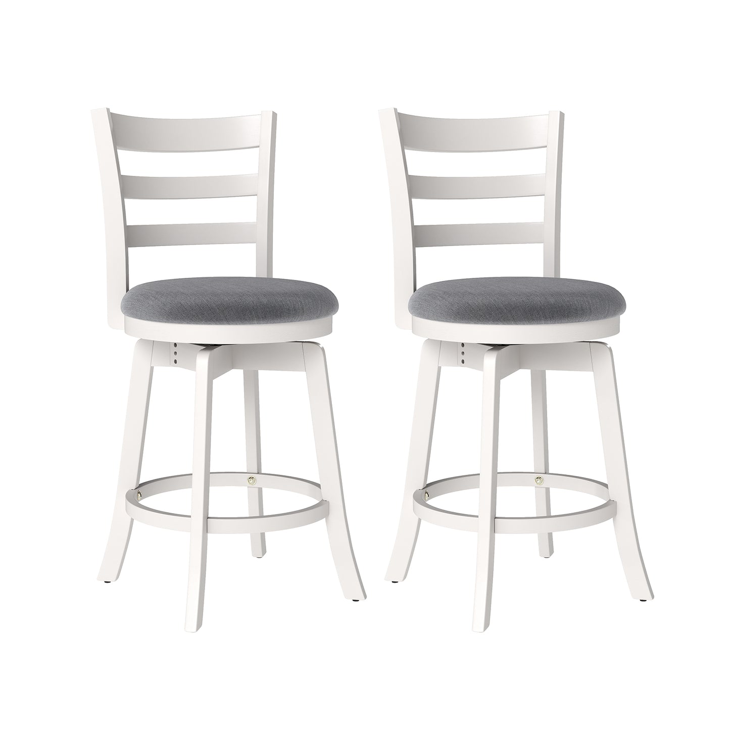 25"/30.5" Swivel Barstools Set of 2 360° Rotating Bar/Counter Height Chairs with Upholstered Seat-25 Inch Bar Stools at Gallery Canada