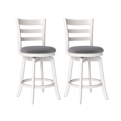 25"/30.5" Swivel Barstools Set of 2 360° Rotating Bar/Counter Height Chairs with Upholstered Seat-25 Inch Bar Stools at Gallery Canada
