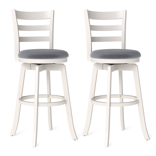 25"/30.5" Swivel Barstools Set of 2 360° Rotating Bar/Counter Height Chairs with Upholstered Seat-30.5 Inch Bar Stools Options at Gallery Canada