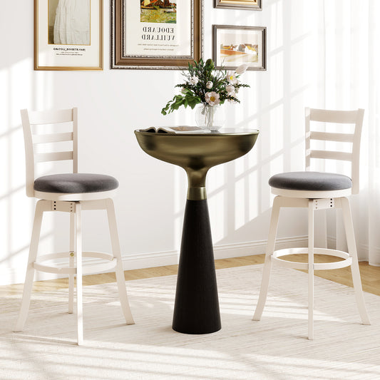 25"/30.5" Swivel Barstools Set of 2 360° Rotating Bar/Counter Height Chairs with Upholstered Seat-30.5 Inch Bar Stools Options at Gallery Canada