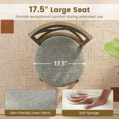 Swivel Bar Stools, Set of 2, 31 Inches, Gray Bar Stools at Gallery Canada