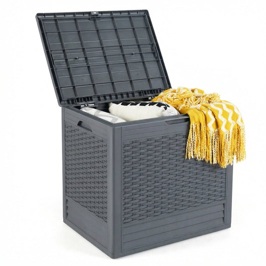 25 Gallon Outdoor Storage Box, Gray Sheds & Outdoor Storage Gray at Gallery Canada