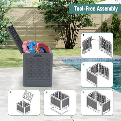 25 Gallon Outdoor Storage Box, Gray Sheds & Outdoor Storage at Gallery Canada