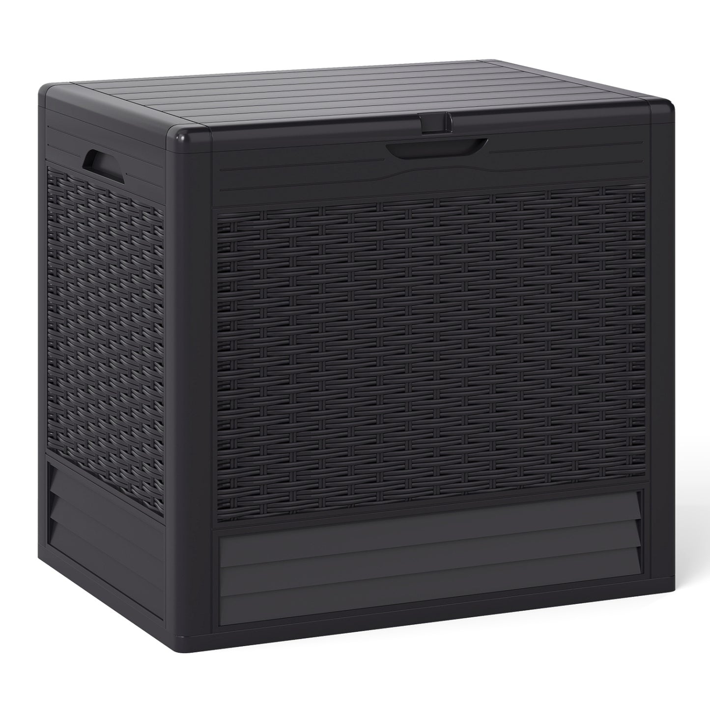25 Gallon Outdoor Storage Box with Rattan Patterns, Brown Sheds & Outdoor Storage Brown at Gallery Canada