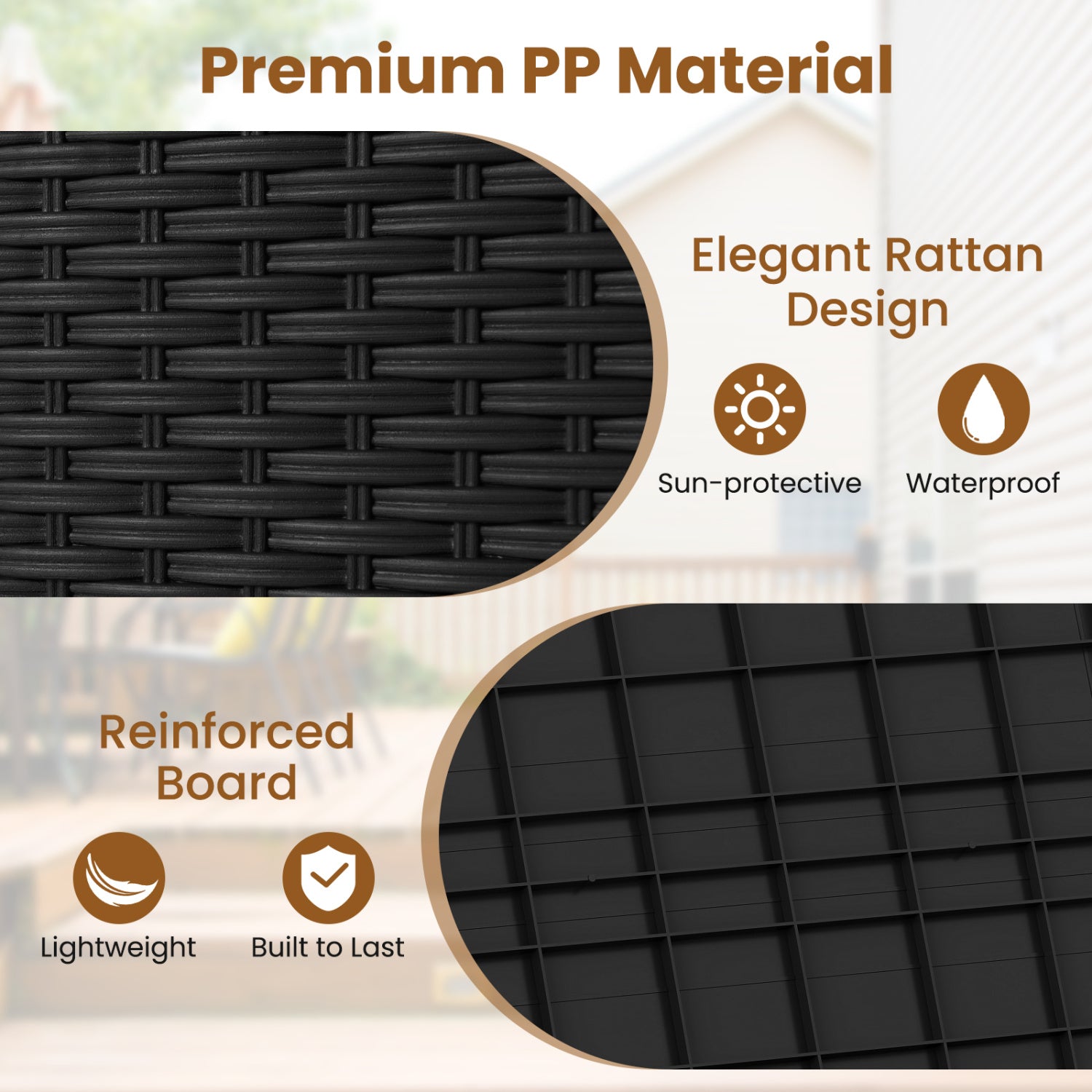 25 Gallon Outdoor Storage Box with Rattan Patterns, Black Sheds & Outdoor Storage at Gallery Canada