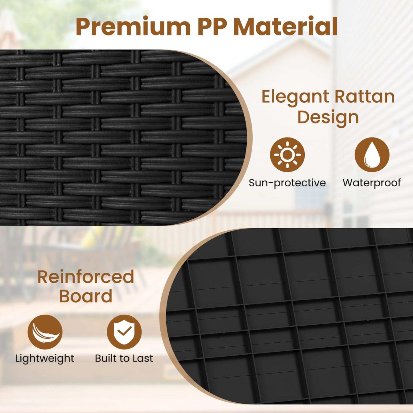 25 Gallon Outdoor Storage Box with Rattan Patterns, Black Sheds & Outdoor Storage at Gallery Canada