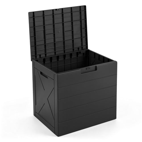25 Gallon Storage Bin With Lid, for Patio, Black