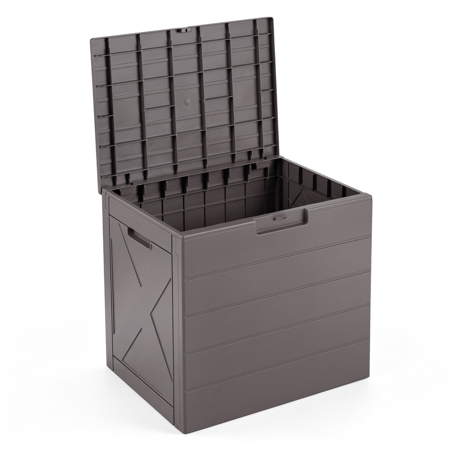 Bac de rangement de 25 gallons avec couvercle, gris