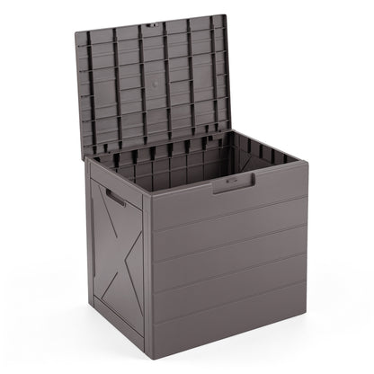 Bac de rangement de 25 gallons avec couvercle, gris