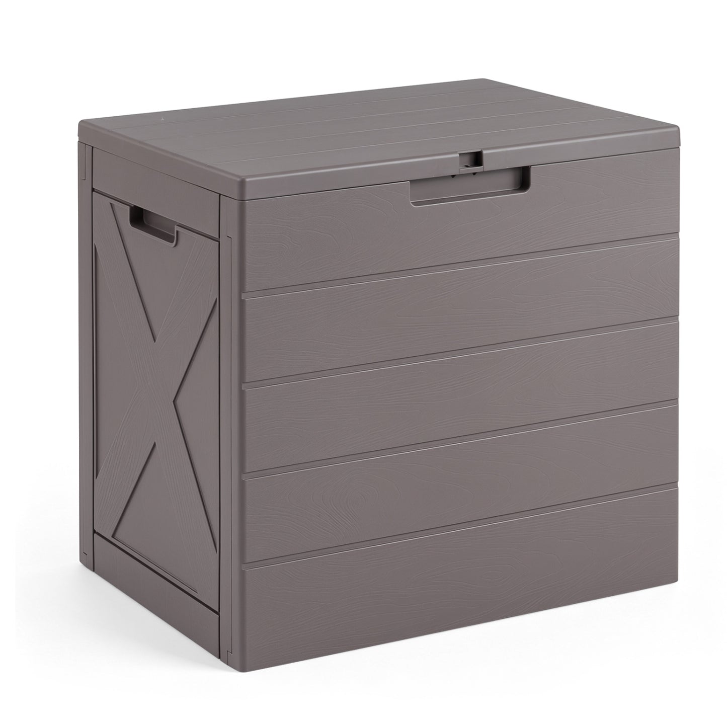 Bac de rangement de 25 gallons avec couvercle, gris