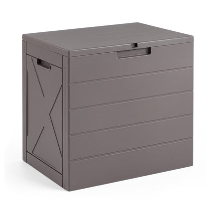 Bac de rangement de 25 gallons avec couvercle, gris