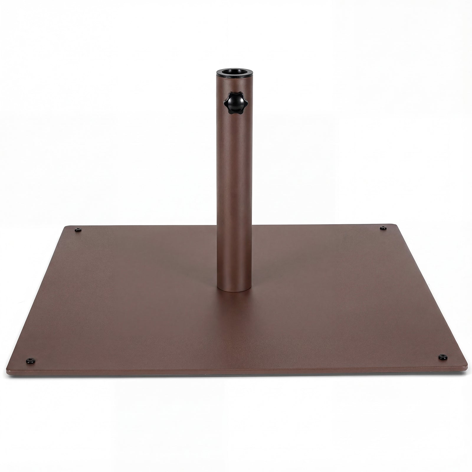 25 Inch Square Patio Umbrella Base 42 LBS Weighted, Brown Outdoor Umbrella Bases Brown at Gallery Canada