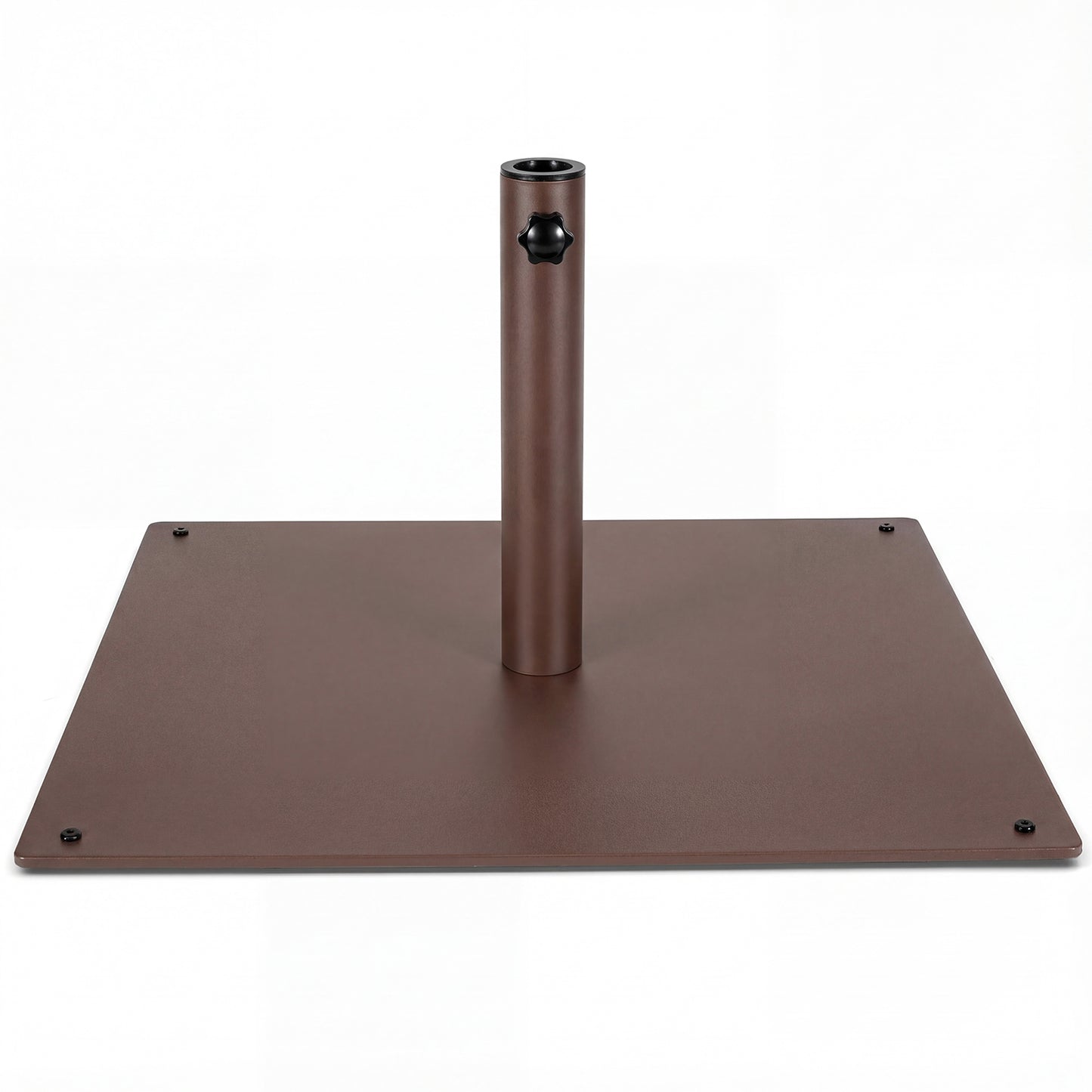 25 Inch Square Patio Umbrella Base 42 LBS Weighted, Brown Outdoor Umbrella Bases Brown at Gallery Canada