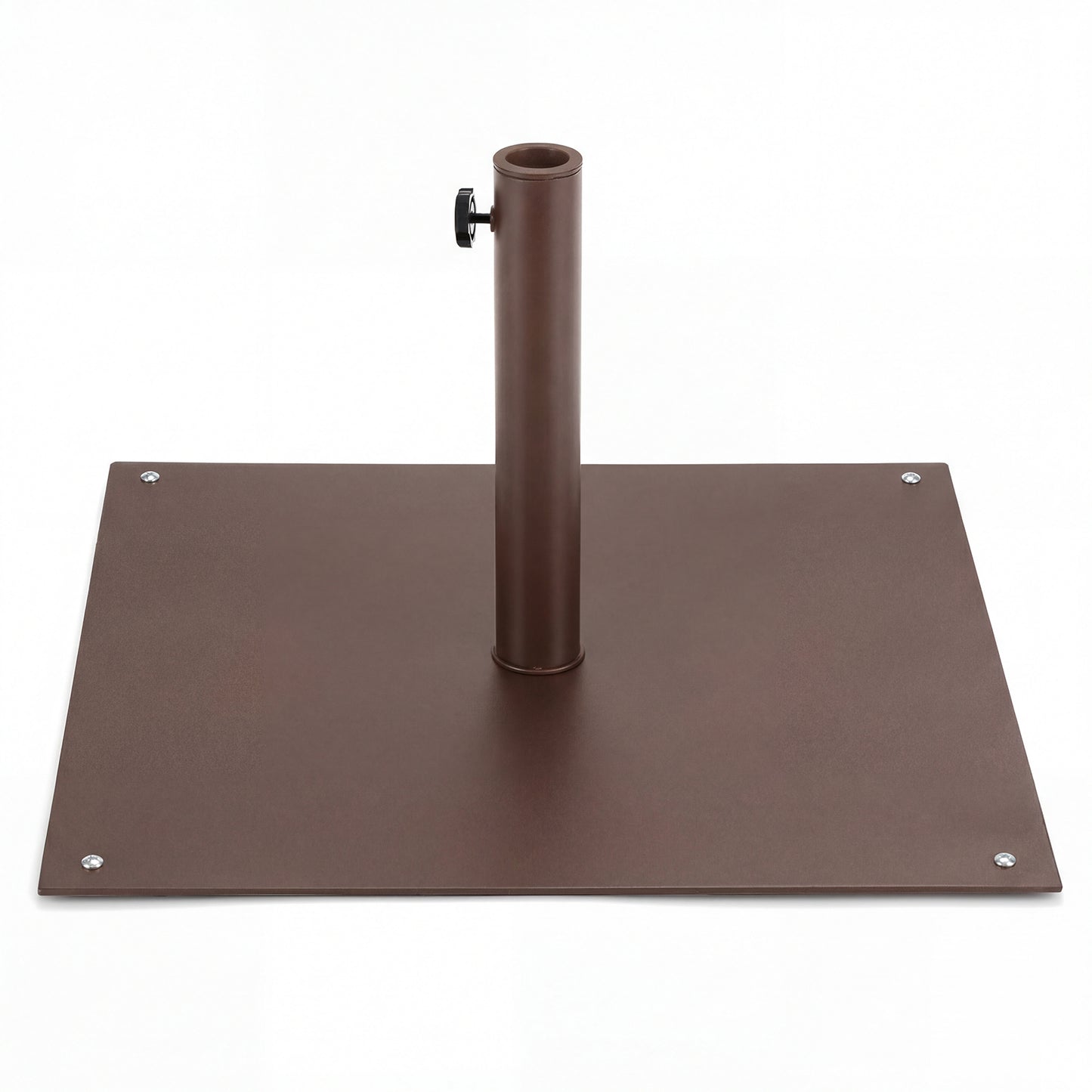 25 Inch Square Patio Umbrella Base 42 LBS Weighted, Brown Outdoor Umbrella Bases at Gallery Canada