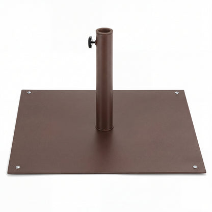 25 Inch Square Patio Umbrella Base 42 LBS Weighted, Brown Outdoor Umbrella Bases at Gallery Canada