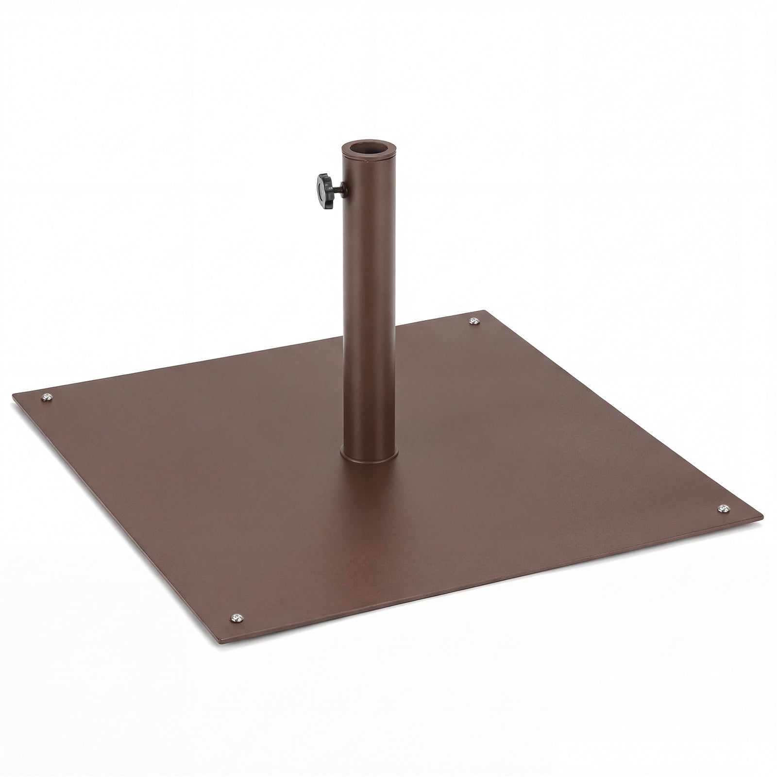 25 Inch Square Patio Umbrella Base 42 LBS Weighted, Brown Outdoor Umbrella Bases at Gallery Canada