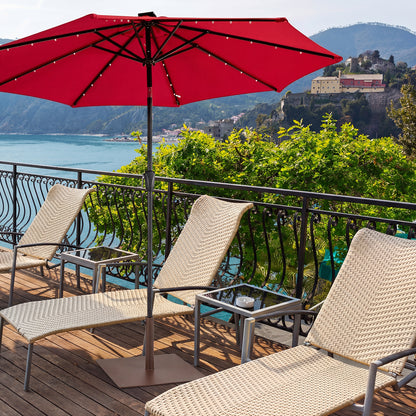 25 Inch Square Patio Umbrella Base 42 LBS Weighted, Brown Outdoor Umbrella Bases at Gallery Canada